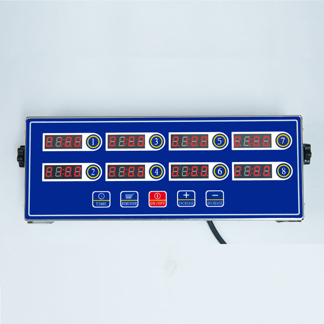 US Digital Commercial Countdown Timer - 8 Channel Kitchen Timer With Loud Alarm & Adjustable Volume